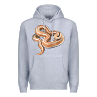 Heather Grey Rosy Boa Snake Illustrations Premium Hoodie - LillyAllenDesigns