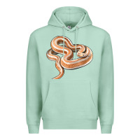 Seafoam Rosy Boa Snake Illustrations Premium Hoodie - LillyAllenDesigns