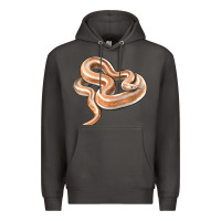 Smoke Rosy Boa Snake Illustrations Premium Hoodie - LillyAllenDesigns
