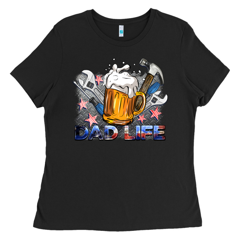 Dad Life Beer And Tools Ladies Tee by BarkalooDesign | Teevron