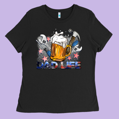 Dad Life Beer And Tools Ladies Tee Designed By Barkaloodesign
