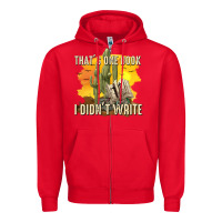Red thats one book i didnt write tbw Zipper Hoodie - texasbilliewilder