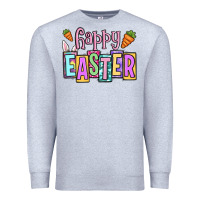 Heather Grey Easter Day Happy Easter Premium Sweatshirt - OliviaCreatesArt