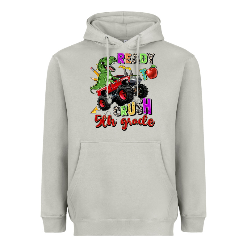 Ready To Crush 5th Grade Heavyweight Hoodie by Zillion Design Studio | Teevron