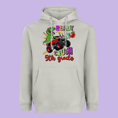 Ready To Crush 5th Grade Heavyweight Hoodie Designed By Zillion Design Studio