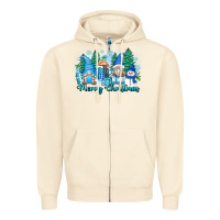 Sandshell merry christmas snowman gnomes Zipper Hoodie - Zillion Design Studio