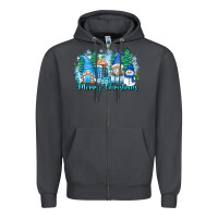 Smoke merry christmas snowman gnomes Zipper Hoodie - Zillion Design Studio