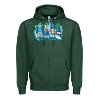 Sports Green merry christmas snowman gnomes Zipper Hoodie - Zillion Design Studio