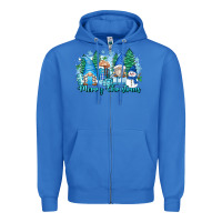 True Royal merry christmas snowman gnomes Zipper Hoodie - Zillion Design Studio