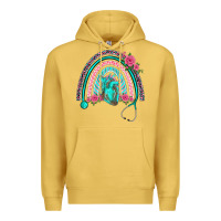 Antique Gold nurse life spring stethoscope heart rainbow Premium Hoodie - BarkalooDesign