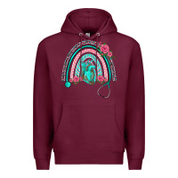 Burgundy nurse life spring stethoscope heart rainbow Premium Hoodie - BarkalooDesign