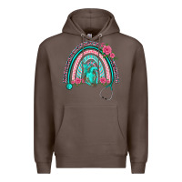 Coffee nurse life spring stethoscope heart rainbow Premium Hoodie - BarkalooDesign