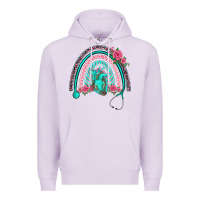 Lilac nurse life spring stethoscope heart rainbow Premium Hoodie - BarkalooDesign