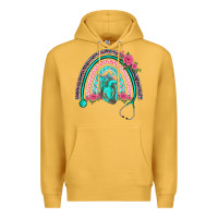 Mustard nurse life spring stethoscope heart rainbow Premium Hoodie - BarkalooDesign
