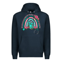 Navy nurse life spring stethoscope heart rainbow Premium Hoodie - BarkalooDesign