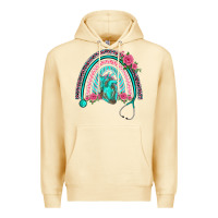 Pina Colada nurse life spring stethoscope heart rainbow Premium Hoodie - BarkalooDesign