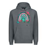 Rock nurse life spring stethoscope heart rainbow Premium Hoodie - BarkalooDesign