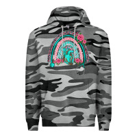 Slate Camo nurse life spring stethoscope heart rainbow Premium Hoodie - BarkalooDesign