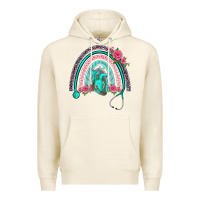 Tofu nurse life spring stethoscope heart rainbow Premium Hoodie - BarkalooDesign