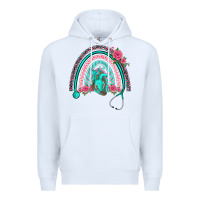 White nurse life spring stethoscope heart rainbow Premium Hoodie - BarkalooDesign