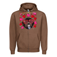 Chestnut Valentine's day havanese dog Zipper Hoodie - RanaPortraitStore