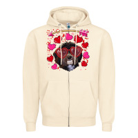 Sandshell Valentine's day havanese dog Zipper Hoodie - RanaPortraitStore