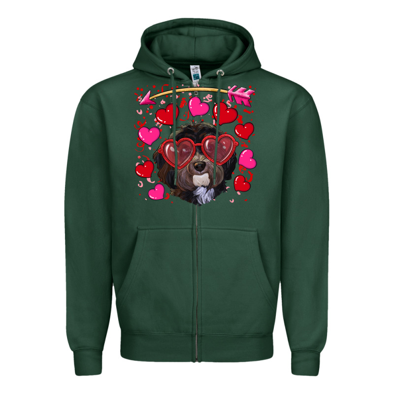 Valentine's Day Havanese Dog Zipper Hoodie by RanaPortraitStore | Teevron