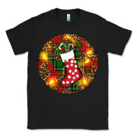 Black Santa Stocking Christmas Classic Tee - RanaPortraitStore