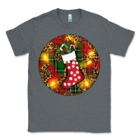 Charcoal Heather Santa Stocking Christmas Classic Tee - RanaPortraitStore
