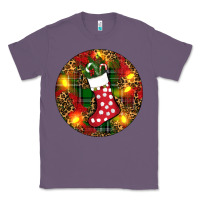 Lavender Santa Stocking Christmas Classic Tee - RanaPortraitStore