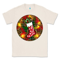Natural Santa Stocking Christmas Classic Tee - RanaPortraitStore