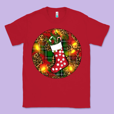 Santa Stocking Christmas Classic Tee Designed By Ranaportraitstore