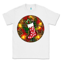 White Santa Stocking Christmas Classic Tee - RanaPortraitStore