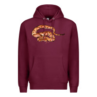 Burgundy Copperhead Snake Illustrations Premium Hoodie - LillyAllenDesigns