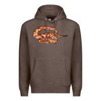 Coffee Copperhead Snake Illustrations Premium Hoodie - LillyAllenDesigns