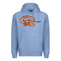 Colony Blue Copperhead Snake Illustrations Premium Hoodie - LillyAllenDesigns