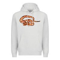 Dove Grey Copperhead Snake Illustrations Premium Hoodie - LillyAllenDesigns