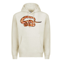 Oatmeal Heather Copperhead Snake Illustrations Premium Hoodie - LillyAllenDesigns