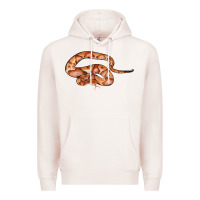 Pale Pink Copperhead Snake Illustrations Premium Hoodie - LillyAllenDesigns