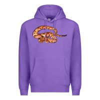 Purple Copperhead Snake Illustrations Premium Hoodie - LillyAllenDesigns
