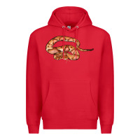 Red Copperhead Snake Illustrations Premium Hoodie - LillyAllenDesigns