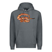 Rock Copperhead Snake Illustrations Premium Hoodie - LillyAllenDesigns