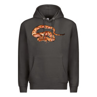Smoke Copperhead Snake Illustrations Premium Hoodie - LillyAllenDesigns
