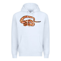 White Copperhead Snake Illustrations Premium Hoodie - LillyAllenDesigns