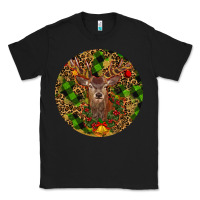 Black Christmas Reindeer Classic Tee - RanaPortraitStore