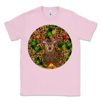 Bubblegum Pink Christmas Reindeer Classic Tee - RanaPortraitStore