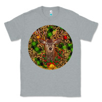 Heather Grey Christmas Reindeer Classic Tee - RanaPortraitStore