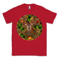 Red Christmas Reindeer Classic Tee - RanaPortraitStore