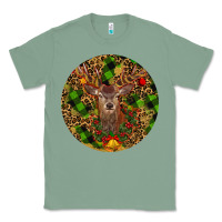 Sage Christmas Reindeer Classic Tee - RanaPortraitStore