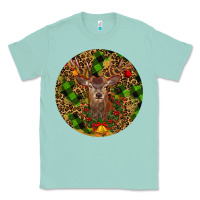 Seafoam Christmas Reindeer Classic Tee - RanaPortraitStore